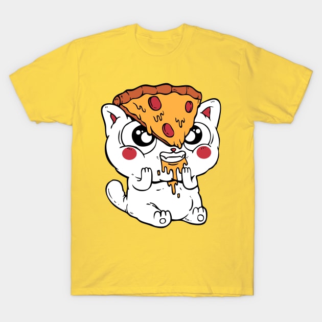 YUM YUM PIZZA CAT T-Shirt by Talonardietalon